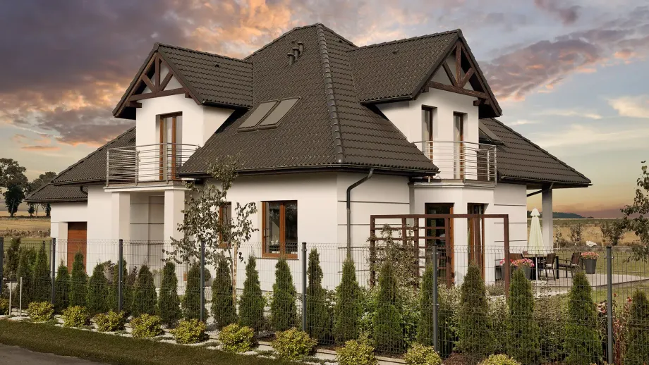 Braas dachówka betonowa Bałtycka w kolorze grafitowym